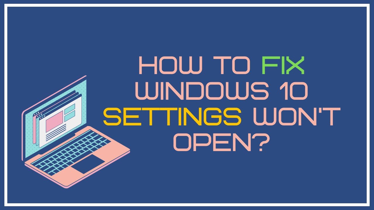 open settings in windows 10